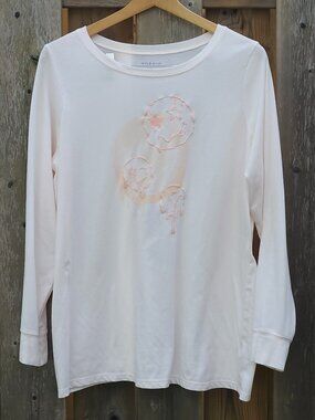TORRID Smiley Doodles Classic Fit Jersey Crew Neck Long Sleeve Tee Size 1